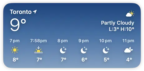 Weather widget