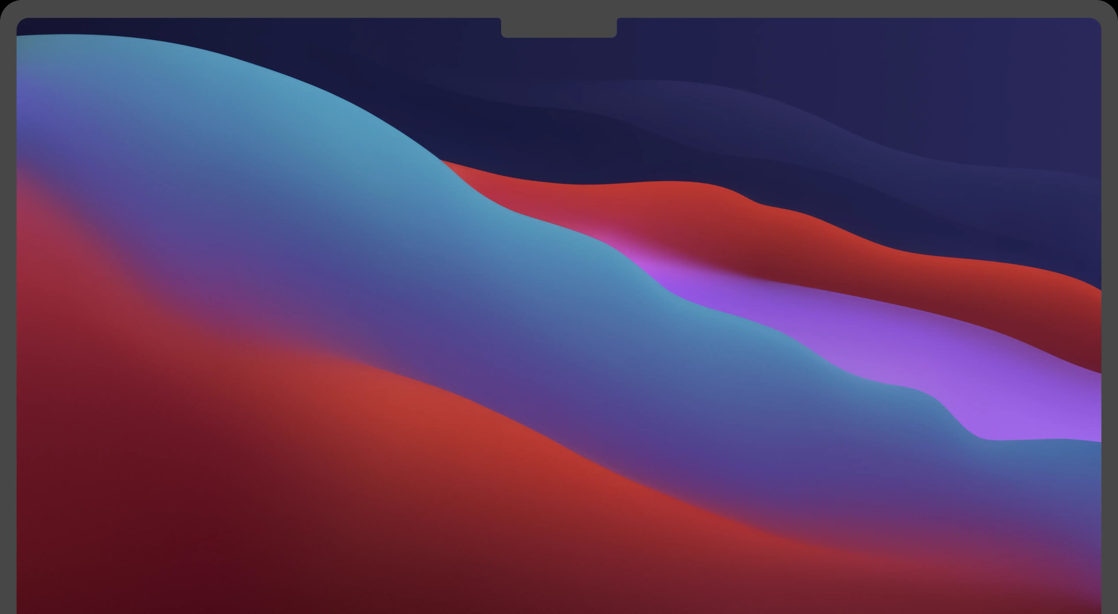 MacBook mock-up — dark